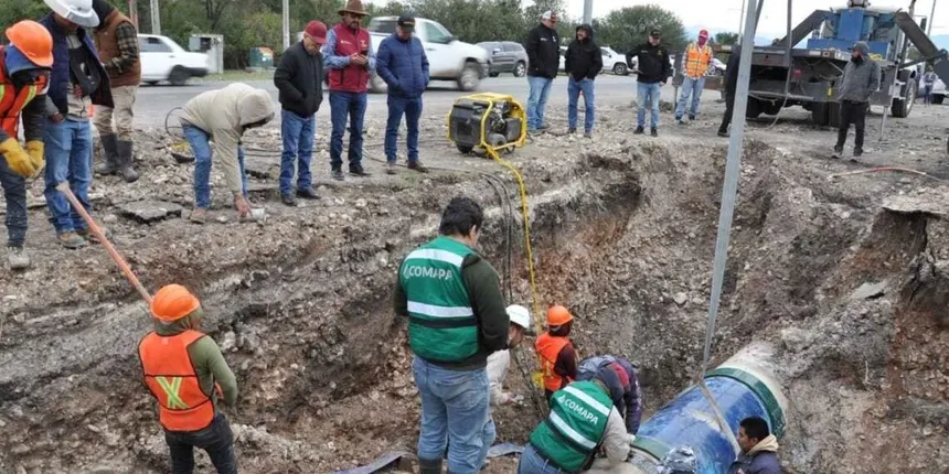 Reparación urgente al acueducto activa plan de pipas en Ciudad Victoria