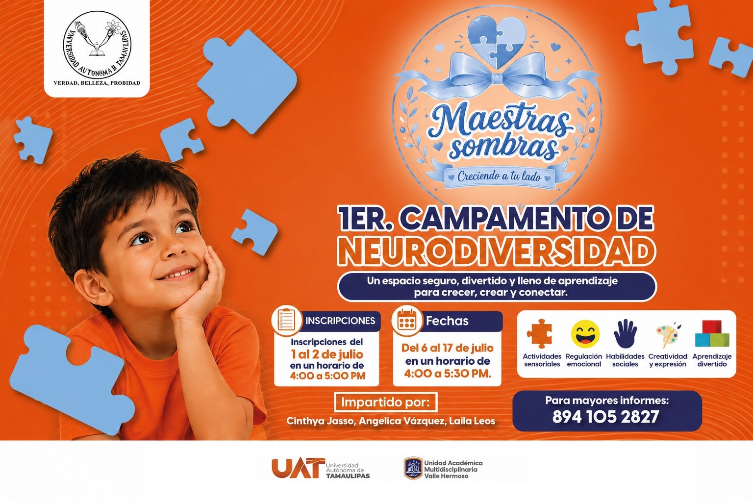 Campamento inclusivo de la UAT brindará apoyo a niñas y niños con neurodiversidad